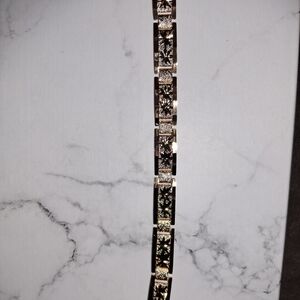 Gold and Black Link Bracelet